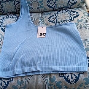 NWT Baby blue crop top